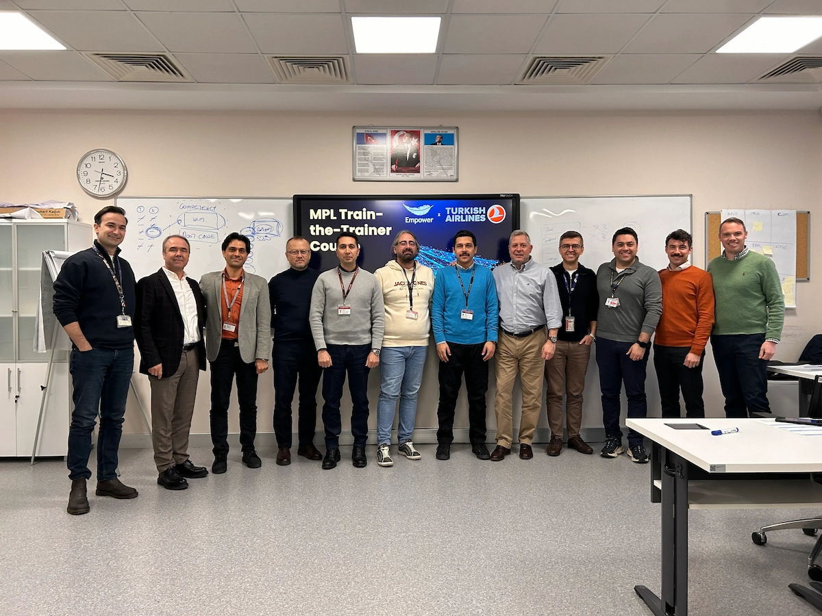 Attendees from Turkish Airlines and TAFA at Empower.aero MPL Train-the-Trainer 3-day course
